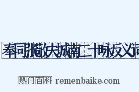 奉同张敬夫城南二十咏反义词是什么意思的图片